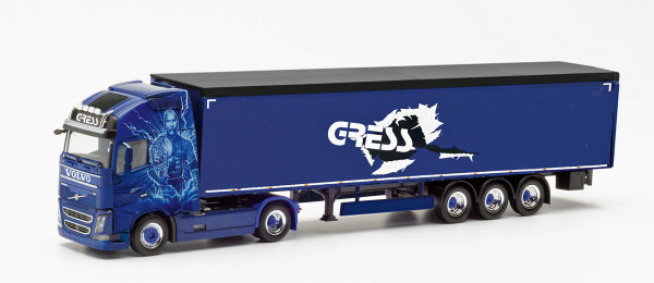 Herpa 312219 - Volvo FH Gl. XL Schubboden-Sattelzug "Helmut Gress Transporte" - 1:87