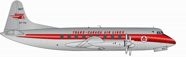 Herpa Wings 558938 - Trans Canada Air Lines Vickers Viscount 700 - CF-THI - 1:200