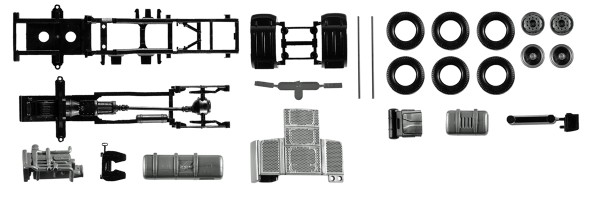 Herpa 084567 - Fahrgestell DAF XF Euro 6 ohne Chassisverkleidung Inhalt: 2 Stück - 1:87