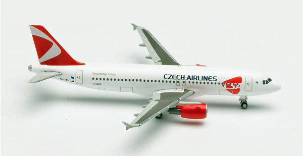 Herpa Wings 534680 - CSA Czech Airlines Airbus A320 - new 2020 colors - OK-HEU - 1:500