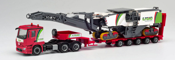 Herpa 311700 - Mercedes-Benz Actros Tieflade-Sattelzug mit Wirtgen Asphaltfräse "Enrico Feind Fräste