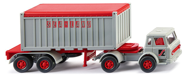 Wiking 052501 - Containersattelzug 20&#039; (Int. Harvester) &quot;Sealand&quot; - 1:87