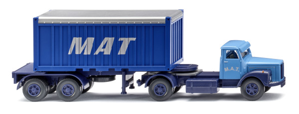 Wiking 052604 - Containersattelzug 20&#039; (Scania) &quot;M.A.T.&quot; - 1:87