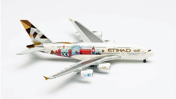 Herpa Wings 535007 - Etihad Airways Airbus A380 &quot;Choose the United Kingdom&quot; - A6-APE - 1:500