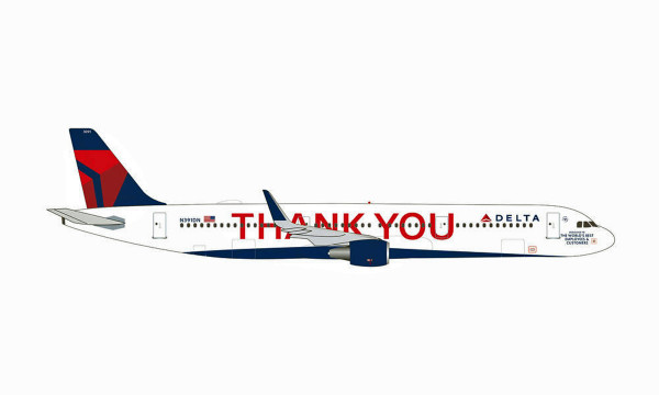 Herpa Wings 535519 - Delta Air Lines Airbus A321 “Thank you” – N391DN - 1:500