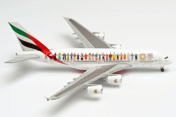 Herpa Wings 534352 - Emirates &quot;Year of Tolerance&quot; Airbus A380 - A6-EVB - 1:500