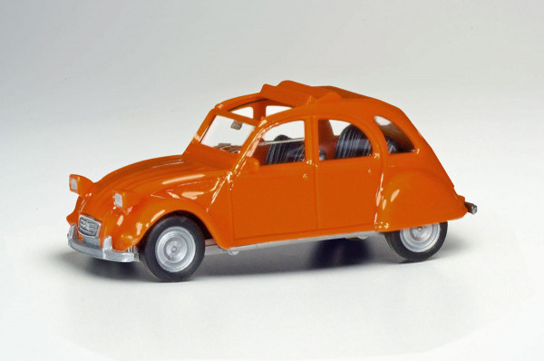 Herpa 020824-006 - Citroen 2 CV Faltdach offen, rotorange - 1:87