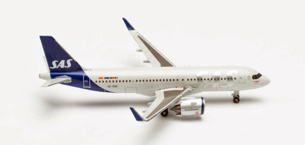Herpa Wings 534963 - SAS Airbus A320neo, new Colors "Kraka Viking" - SE-ROK - 1:500