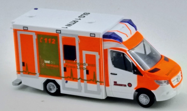 Rietze 76262 - GSF RTW ´18 Rettungsdienst Kreis Lippe - 1:87