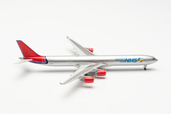 Herpa Wings 535496 - Maleth Aero Airbus A340-600 “Protect Our NHS” – 9H-NHS - 1:500