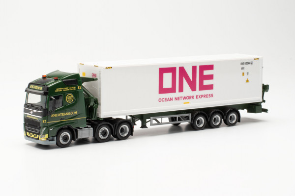Herpa 315531 - Volvo FH Gl. (2020) 6x2 Container-Seitenlader „Ancotrans/ONE“ - 1:87
