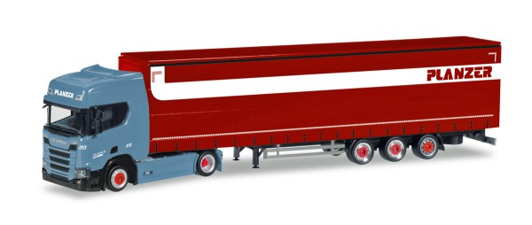 Herpa 308151 - Scania CR 20 HD Lowliner-Sattelzug &quot;Planzer&quot; (CH) - 1:87