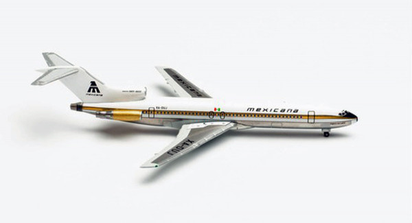 Herpa Wings 535052 - Mexicana de Aviación Boeing 727-200 - Centenerary Series - "Golden Aztec" - XA-