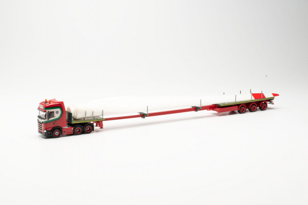 Herpa 315524 - Scania CS 20 HD Teletrailer-Sattelzug mit Windradflügel „G. Vlastuin Transporte“ - 1: