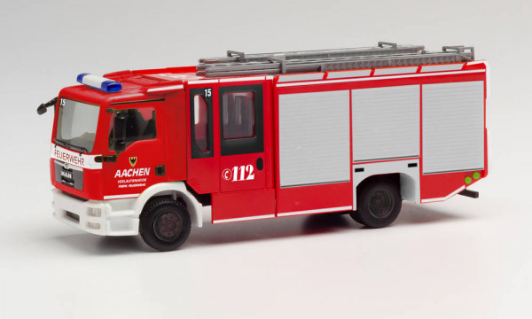 Herpa 095730 - MAN TGS Ziegler Z-Cab HLF 20 Löschfahrzeug &quot;Feuerwehr Aachen / Verlautenheide&quot; - 1:87