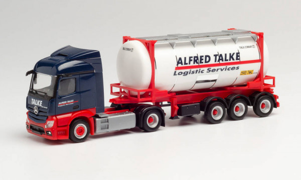 Herpa 312868 - Mercedes-Benz Actros Streamspace 2.3 18 Swapcontainer-Sattelzug &quot;Alfred Talke&quot; - 1:87