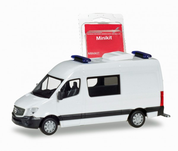 Herpa 013543 - Herpa MiniKit: Mercedes-Benz Sprinter Halbbus, weiß - 1:87