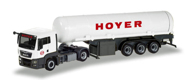 Herpa 308618 - MAN TGS L Euro 6c Benzintank-Sattelzug &quot;Hoyer LNG&quot; - 1:87