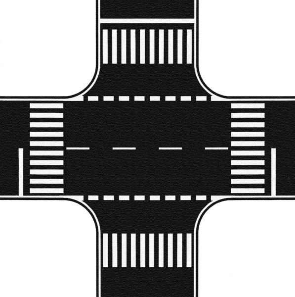 NOCH 60712 - Kreuzung, Asphalt, 22 x 22 cm - H0