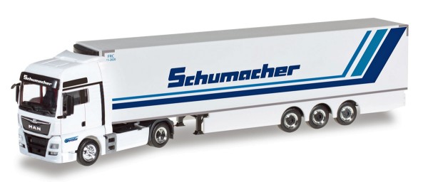 Herpa 306263 - MAN TGX XXL Euro6 Kühlkoffer-Sattelzug "Spedition Schumacher" - 1:87