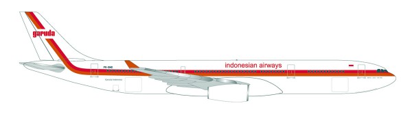 Herpa Wings 533362 - Garuda Indonesia Airbus A330-300 70th anniversary - Retro colors - PK-GHD - 1:5