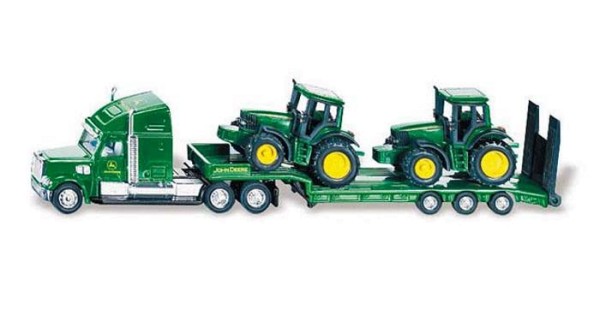 SIKU Farmer 1837 - Tieflader mit John Deere Traktoren 1:87