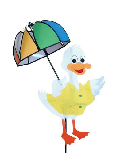 Colours in Motion - Windspiel White Duck / Ente mit Schirm - Ø 40 x 60 x 100 cm