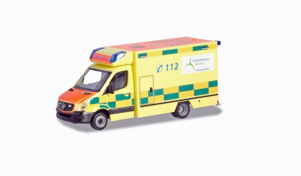 Herpa 094535 - Mercedes-Benz Sprinter Fahrtec RTW "Städteregion Aachen" - 1:87