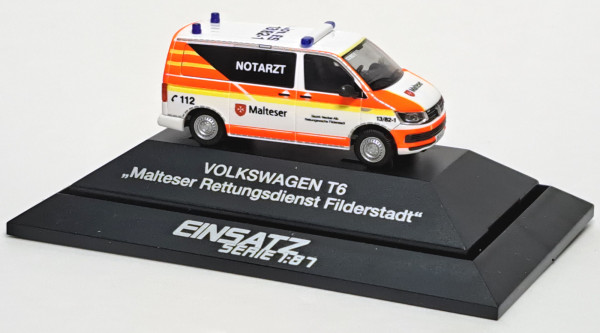 Rietze 53845 - Volkswagen T6 Malteser Rettungsdienst Filderstadt - 1:87 - Einsatzserie