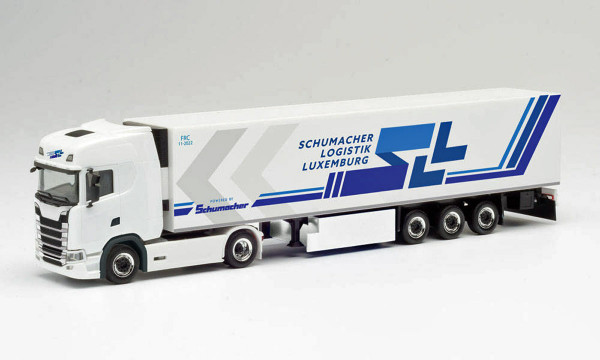 Herpa 312189 - Scania CS 20 HD Kühlkoffer-Sattelzug &quot;SLL / Schumacher Logistik Luxemburg&quot; - 1:87