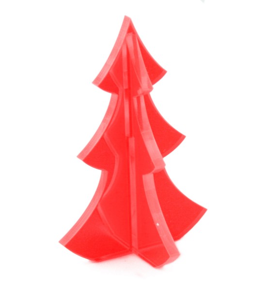 Lichtzauber 3D-Tannenbaum midi 6 cm, rot, stehend (Elliot 1020333)