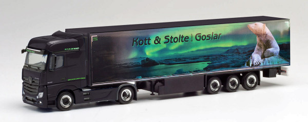 Herpa 311762 - Mercedes-Benz Actros Bigspace Kühlkoffer-Sattelzug &quot;Kott &amp; Stolte Goslar&quot; - 1:87