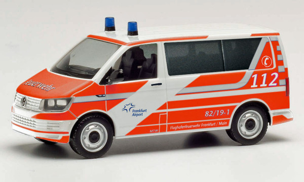 Herpa 095617 - VW T6 Bus &quot;Flughafenfeuerwehr Fraport&quot; - 1:87