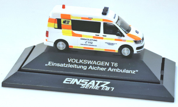 Rietze 53703 - Volkswagen T6 Einsatzleitung Aicher Ambulanz - 1:87 - Einsatztserie