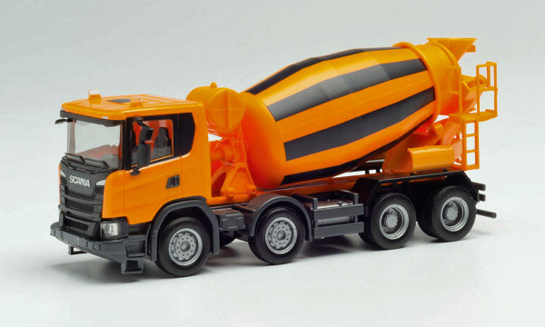 Herpa 312424 - Scania CG 17 Betonmischer-LKW 4-achs, kommunalorange - 1:87