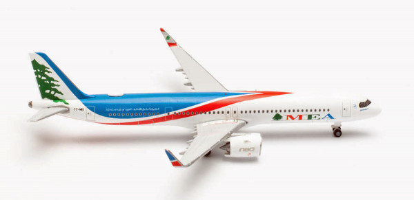 Herpa Wings 534949 - MEA - Middle East Airlines Airbus A321neo - T7-ME1 - 1:500