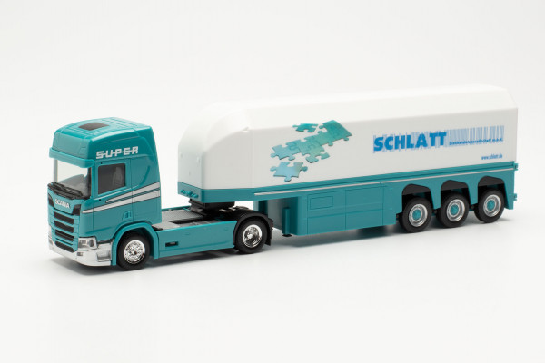 Herpa 314428 - Scania CR Innenlader-Sattelzug „Schlatt“ - 1:87