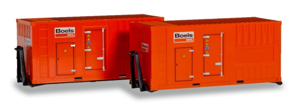 Herpa 076890 - Zubehör 2 x 20 ft. Stromaggregat "Boels" - 1:87
