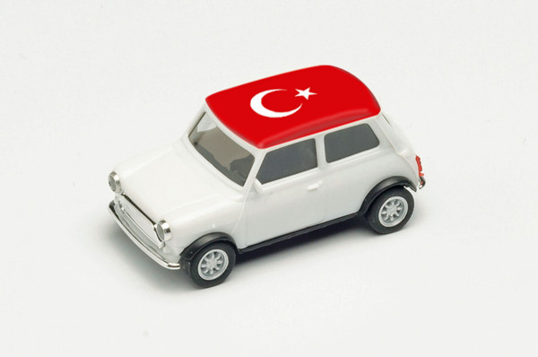 Herpa 420761 - Mini Cooper Europameisterschaft 2021, Türkei - 1:87