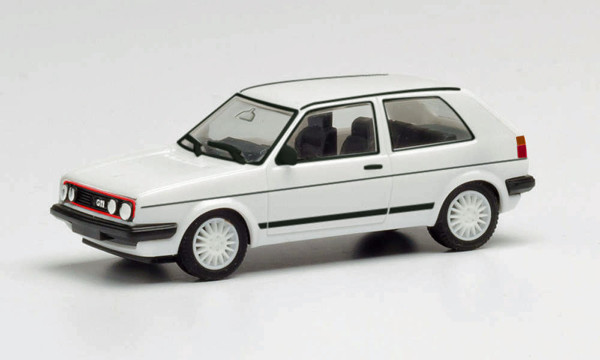 Herpa 420846 - VW Golf II GTI mit Sportfelgen, weiß - 1:87