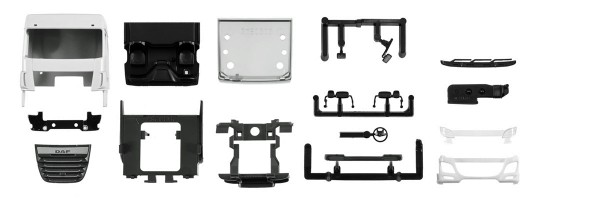 Herpa 084604 - Fahrerhaus DAF XF SC Euro 6 ohne Windleitblech und Dachspoiler Inhalt: 2 Stück - 1:87