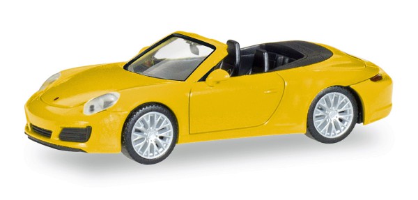 Herpa 028899 - Porsche 911 Carrera 4S Cabrio, racinggelb - 1:87