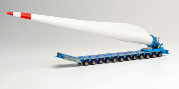 Herpa 313032 - Flügeltransport Goldhofer FTV 300 mit Windradflügel "Felbermayr" - 1:87