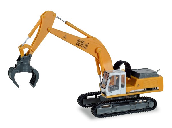 Herpa 308908 - Liebherr Raupenbagger 954 Litronic mit Sortiergreifer - 1:87