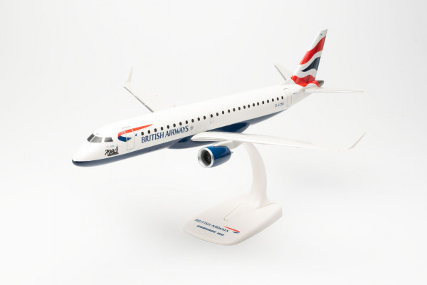Herpa Wings 613460 - British Airways Cityflyer Embraer E190 – G-LCYN - 1:100 - Snap-Fit