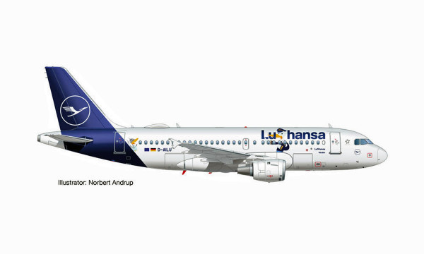 Herpa Wings 570985 - Lufthansa Airbus A319 &quot;Lu&quot; - D-AILU &quot;Verden&quot; - 1:200