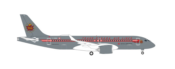 Herpa Wings 536158 - Air Canada Airbus A220-300 – Trans Canada Air Lines retro livery – C-GNBN - 1:5