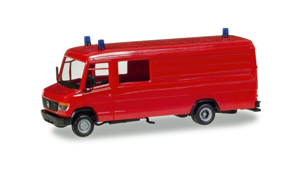 Herpa 013260 - Herpa MiniKit: Mercedes-Benz Vario Langkasten GW-A/S, rot, inkl. Rundumleuchten - 1:8