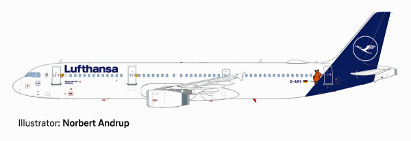 Herpa Wings 612432 - Lufthansa Airbus A321 "Die Maus" - D-AIRY - 1:200 - Snap-Fit