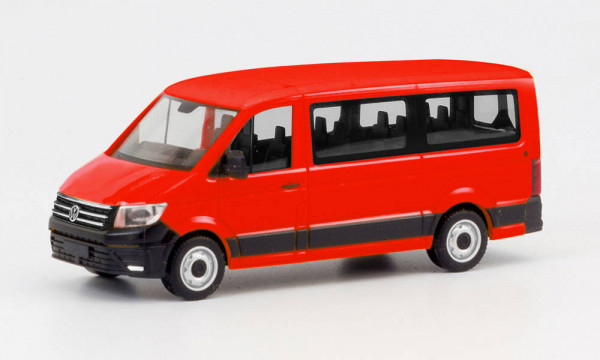 Herpa 095846 - VW Crafter Bus Flachdach, rot - 1:87